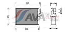 AVA Clever Choice Wärmetauscher Innenraumheizung VOA6110 für VOLVO V70 S60 XC90