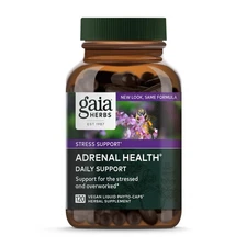 Gaia Herbs Adrenal Health Daily Support Ashwagandha Holy Basil Herbal Supplement