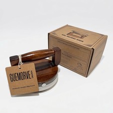 4 Inch Wooden Block Printing Press Ergonomic Handle Mesh Pad Charcoal Walnut