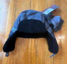 Weatherproof Trapper Hat & Convertible Fingerless Gloves Set Dark Gray NWT 