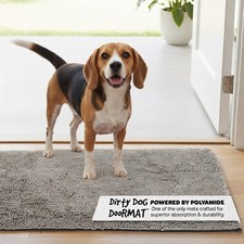 DGS Dirty Dog Doormat , 31" x 20" - Grey no embroidery