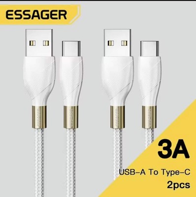 2 Pack. 1m. Ladekabel USB Typ C Datenkabel Handy Essager 