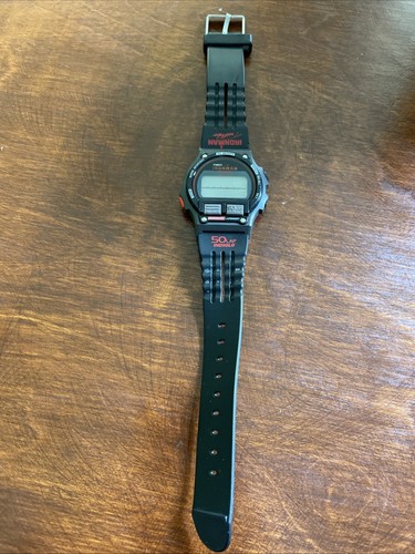 VTG Rare Red Indiglo Timex Ironman Triathlon 50 Lap Memory Watch~New Battery !!