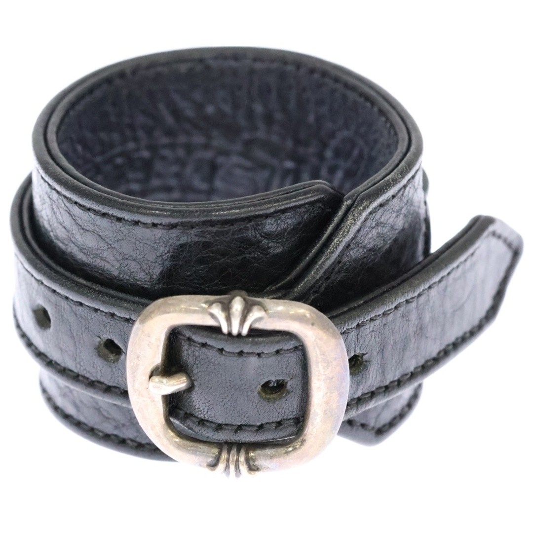 Chrome Hearts R R TINY BUCKLE Gunslinger Tiny Buckle Leather Bracelet Choker Bla thumbnail 4