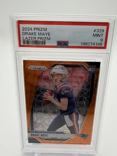 2024 Panini Prizm - Rookie Drake Maye #329 Lazer Prizm (RC)