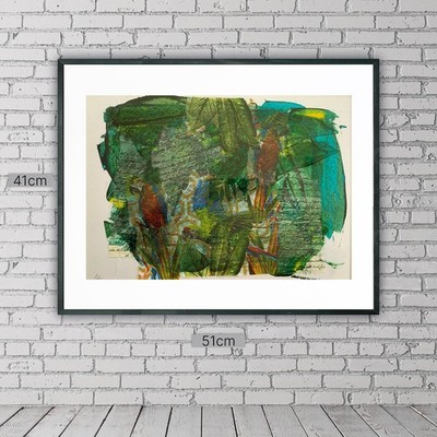 Decoupage Jungle Tropics Serie 3 von 3. Einzelstück Original.