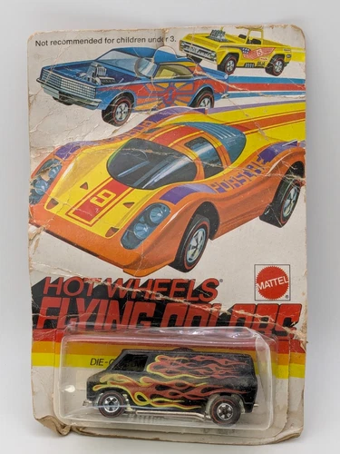 1974 Hot Wheels Redline Flying Colors Black SUPER VAN No Side Markers RARE HK
