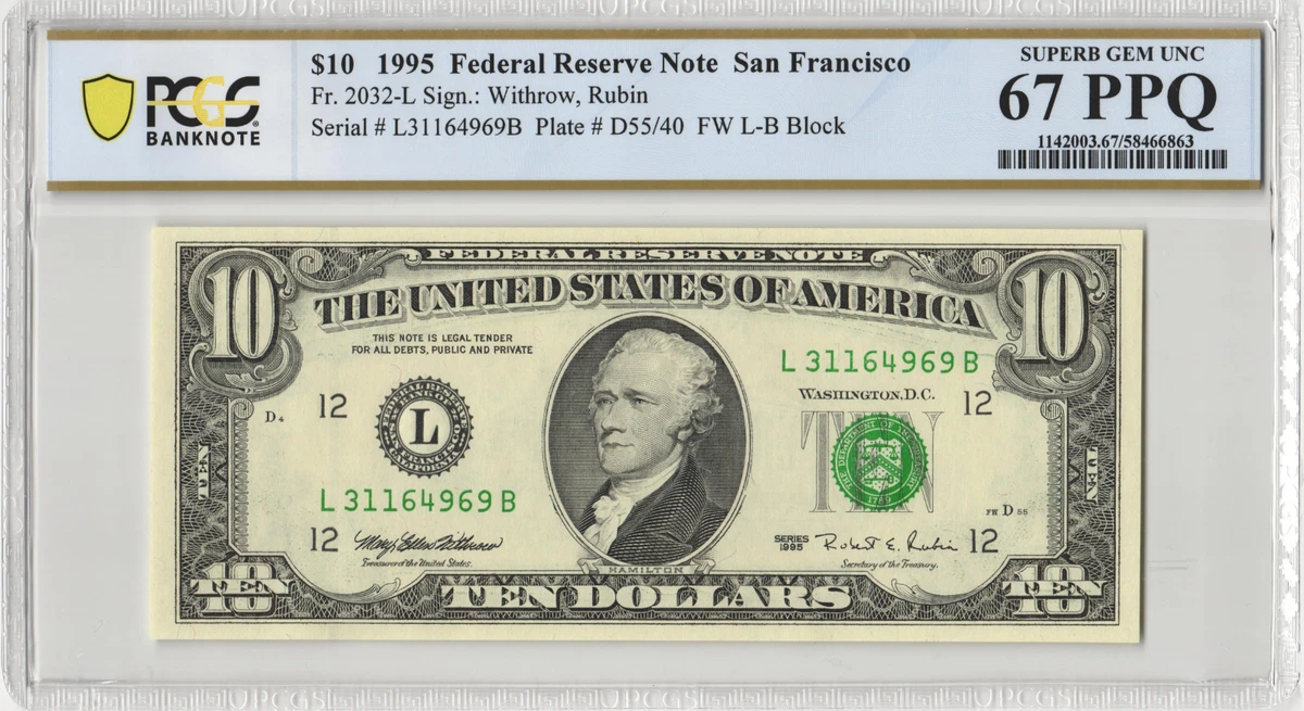 1995 $10 US Federal Reserve Small Notes for sale | eBay