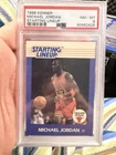 1988 Kenner Starting Lineup MICHAEL JORDAN Chicago Bulls PSA 8 Near Mint-Mint