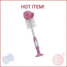 Dr. Brown's Reusable Sponge Baby Bottle Cleaning Brush with Suction Cup Stand, S