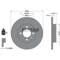 2X Textar 92041703 Bremsscheibe FüR VW Seat Golf Vento Passat Caddy Inca Toledo