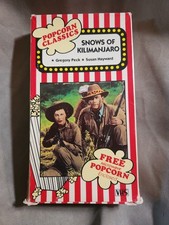 Popcorn Classics Snows of Kilimanjaro VHS 1988 Rare