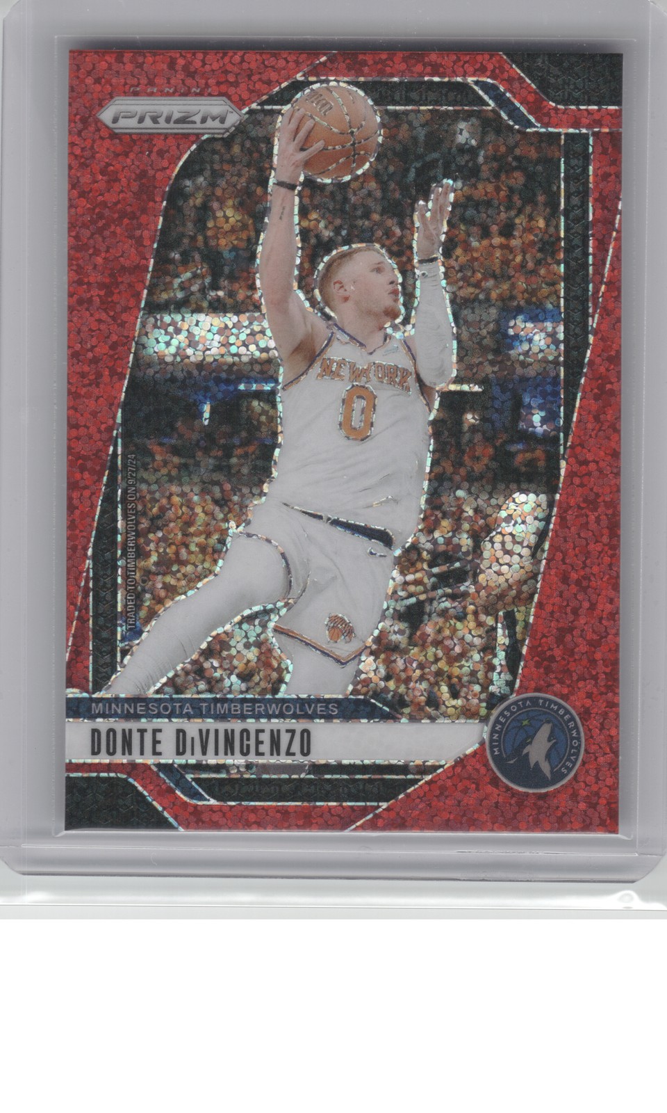 2024-25 Panini Prizm #51 Donte DiVincenzo Prizms Red Sparkle B3R1C143