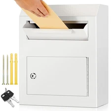 Key Lock Mailboxes for Outside Locking Wall Mount Mailbox Security Key Drop C...