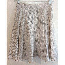 Maeve Anthropologie Skirt Womens A-Line Midi Beige Patterned Flowy