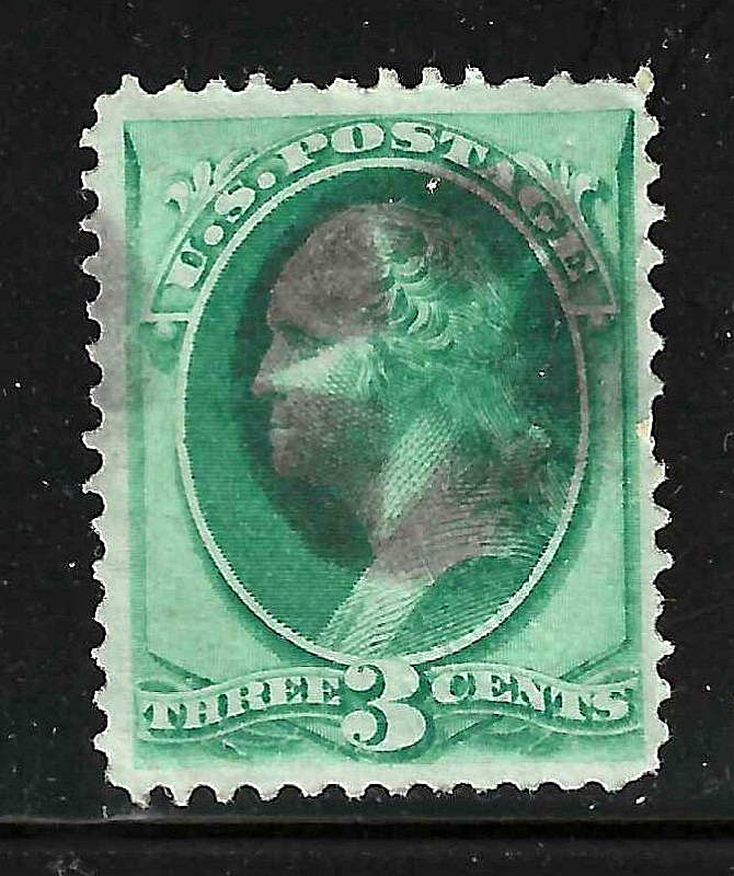 Star Fancy Cancel 3 Cent Washington Banknote 1871-1883 US 1A36