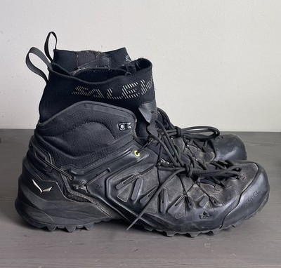 Men's sz M Salewa Wildfire Edge Mid GTX Gore-Tex Black Boots Hiking  Approach