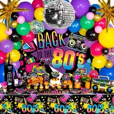 HJINGY 80s 90s Party Decorations  Supplies - Inflatable Boombox, Balloons  Mor