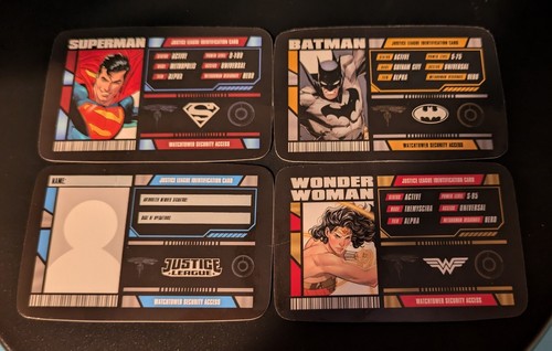 Batman, Wonder Woman, Superman, Blank Justice League ID Card DC Comics All In