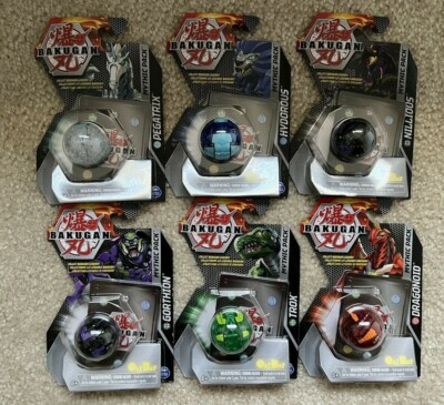 Bakugan Mythic Pack Lot - PEGATRIX/DRAGONOID/HYDOROUS/TROX/NILLIOUS/GORTHION