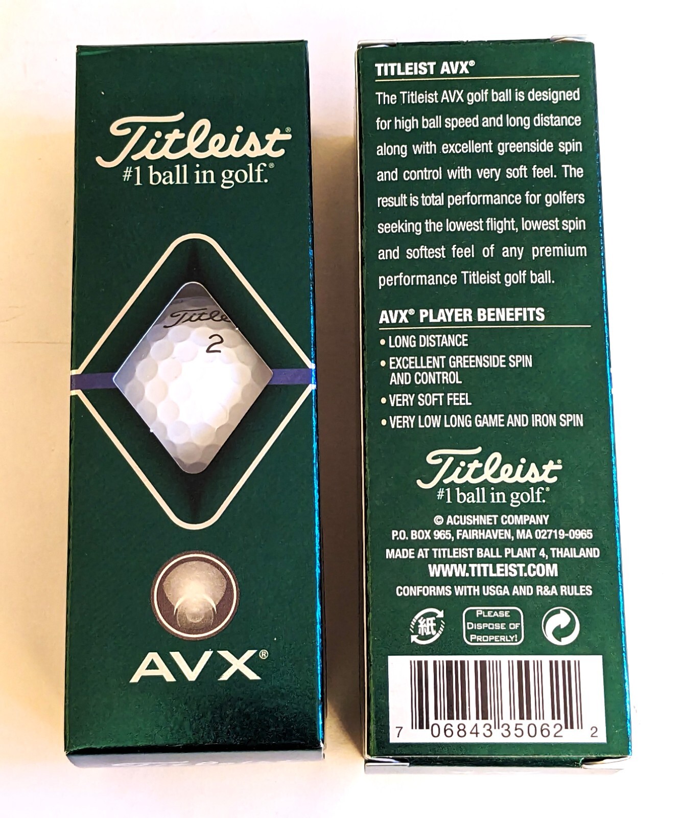 Titleist AVX Golf Balls Sleeve 2 x Pack of 3 eBay