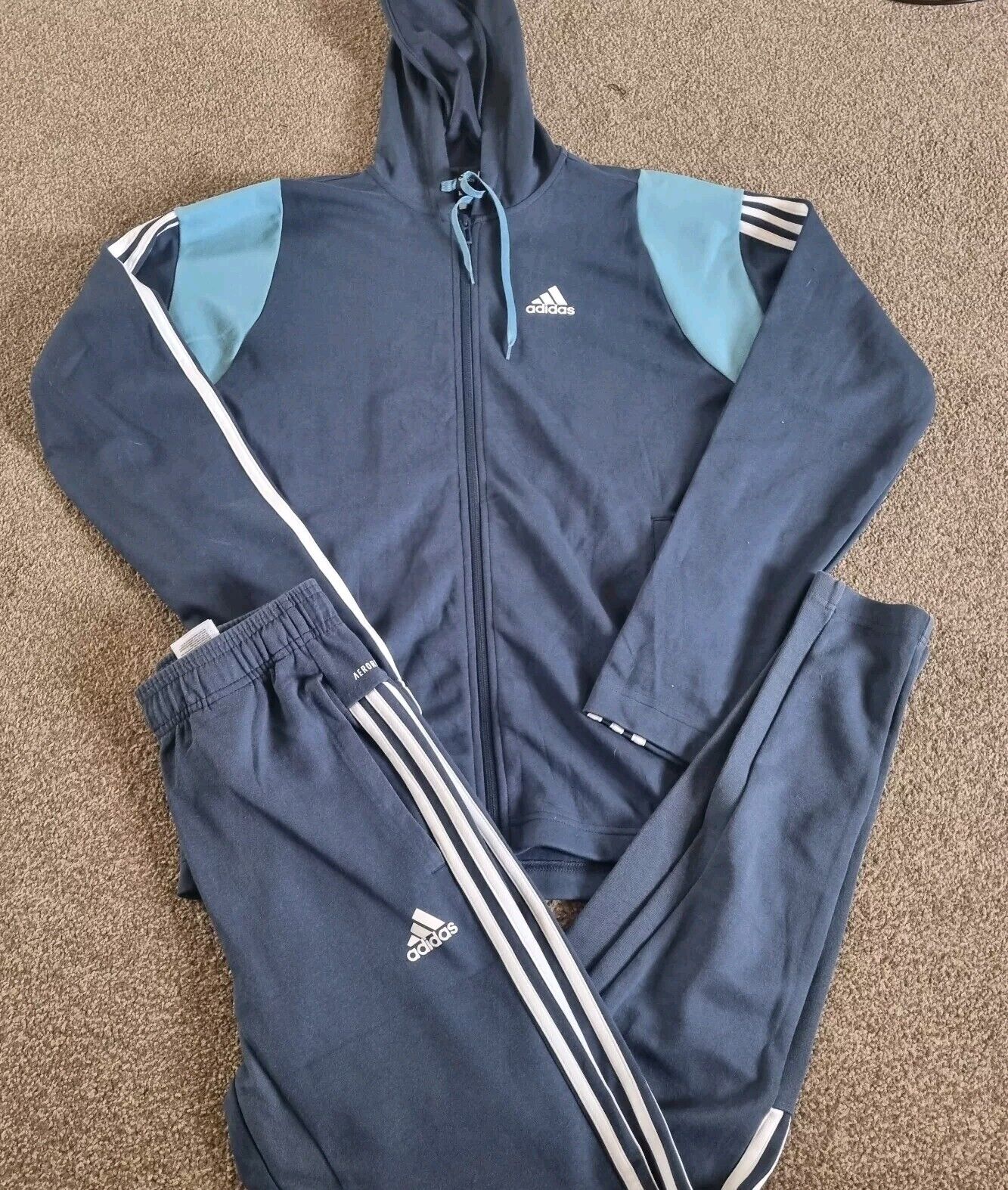 Men's Adidas Areoready Blue Tracksuit Set Size XS - image 1