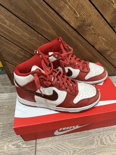 Women's Nike Dunk High LXX Cinnabar/Mars Stone-Sail-White (DX0346 600) Size 8