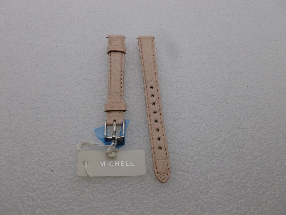 NEW wTags Michele 16MM Alligator Leather Watch Band in Blush Michele Watch Bands, Bracelets & Straps - Free Shipping  main image 4
