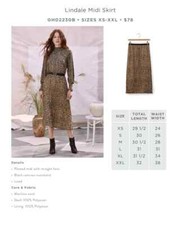 Matilda Jane - Good Hart - Lindale Womens Leopard Print Skirt - Size Lg - NEW