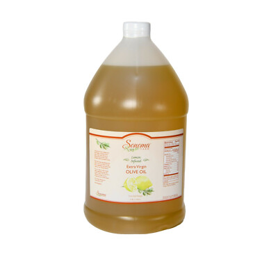 Lemon Infused Extra Virgin Olive Oil Bulk 1 Gallon / 3.8 Liter / 128 oz  