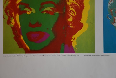 Andy Warhol【Marilyn Monroe】vintage poste original Andy Warhol RETROSPECTIVE Marilyn Monroe exhibition litho