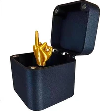 Middle Finger in a Box - Fun Present, Quirky Gift Great Joke Prank Gift for Guys