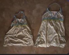 Used Mother Daughter Matching Set of Two FlowerDresses Adult M/ 18 Teen Kids 7/8