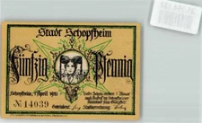 39594137 - 7860 Schopfheim Black Forest Costume 50 Pfennig Blashorn Coat of Arms of