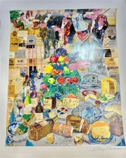 Leroy Neiman La Cuisine Hand Signed Serigraph on Paper Francoise Chef Art
