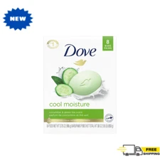 Dove Beauty Bar Bath Soap Cool Moisturizing Gentle Cucumber, 3.75 oz 8 Bars NEW