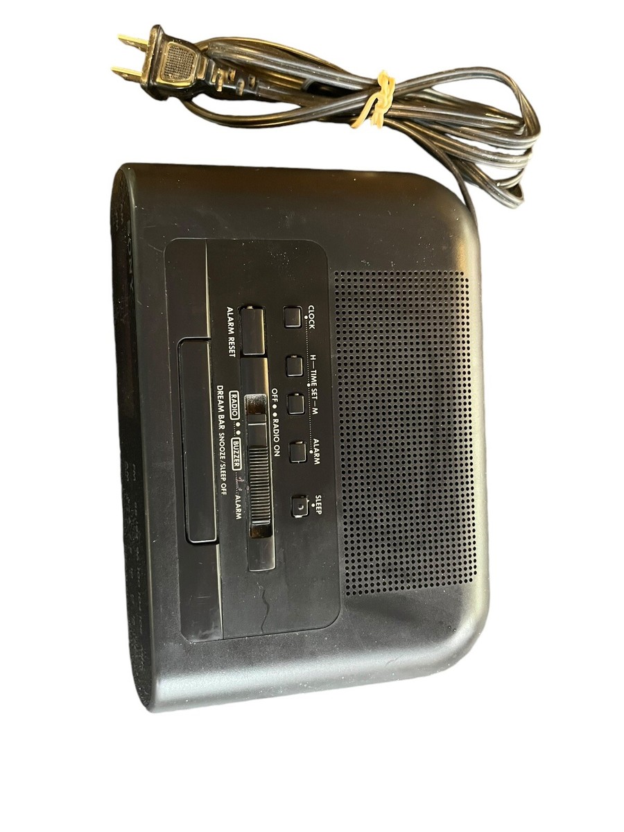 Sony Dream Machine ICF-C242 Black Radio Alarm Clock AM/FM Red LED