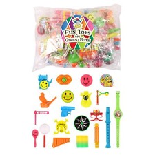 100 Piece Assorted Toy Bags - Pinata Party Bag Fillers Favours Lucky Dip Prizes