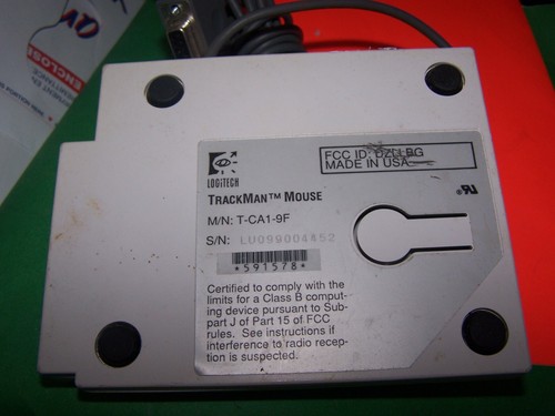 Logitech Nine Pin Serial Trackball for Vintage PC - Picture 2 of 2