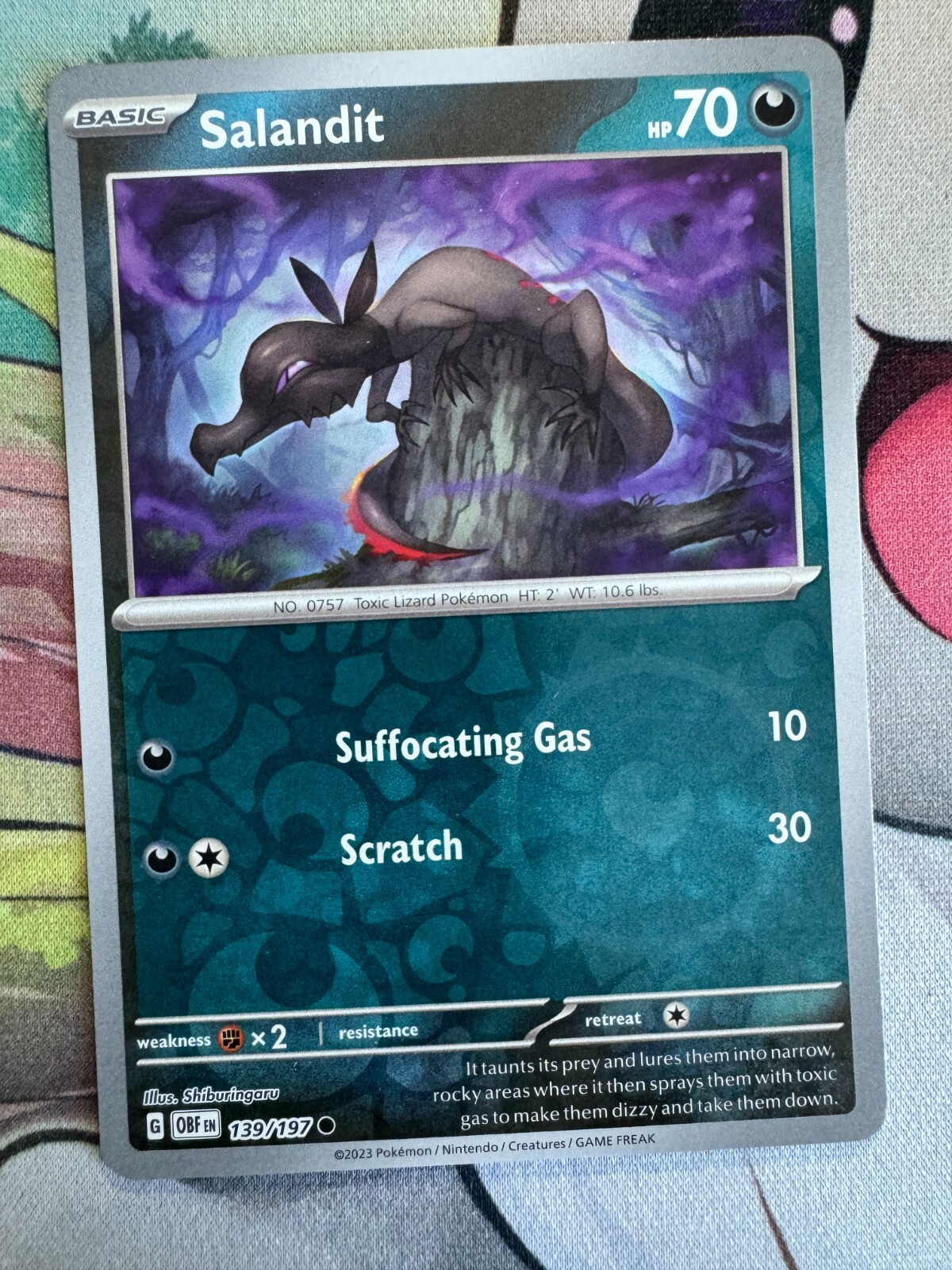 Salandit Reverse Holo English Pokemon TCG BKBS46