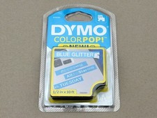 NEW SEALED DYMO Color POP 1/2in X 10ft D1 Label Cartridge BLUE Glitter 2056086