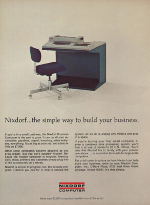 1973 Nixdorf Computer: Simple Way Build Your Business Vintage Print Ad