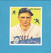 1934 Goudey Reprint #77 Joe Vosmik Card - Cleveland Indians