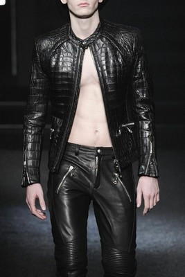 black leather pilot jacket