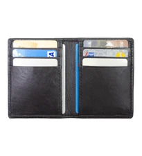 RFID Blocking Genuine Leather Men's Bifold Wallet 8 Card Holder