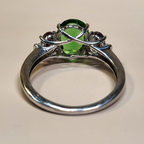 925 Sterling Silver BGE Mystic Beauty Green Helenite and Topaz Ring Size 8 - Picture 7 of 10