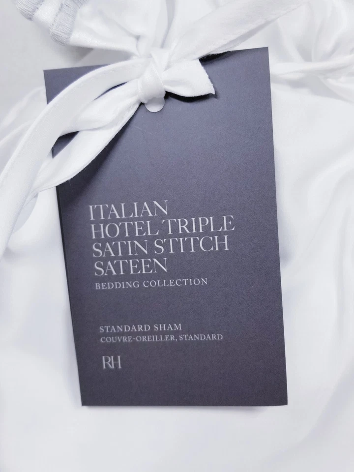 Итальянский отель под правую руку тройной атласный стежок сатин стандартный накидка - пепел - Изображение 2 из 4