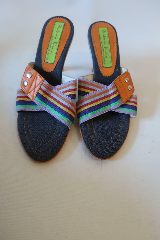 Goffredo Fantini Materia Prima 381/2ミュール Materia Prima by Goffredo Fantini Embroidered Boho Mules