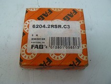 FAG 6204.2RSR.C3 BALL BEARING 20MM ID 47MM OD 14MM HT NEW