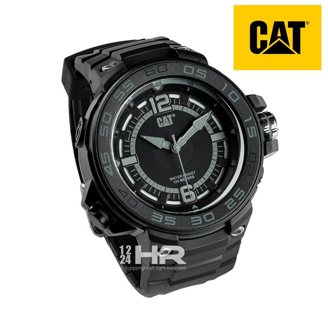 Men's CAT Caterpillar Black Military Style Oversized Watch P316021131